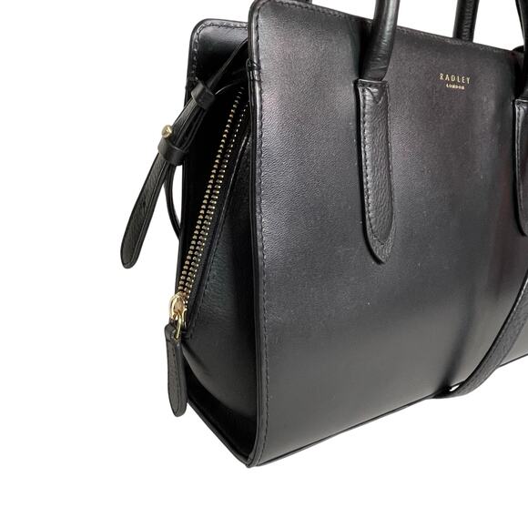 RADLEY London Women’s Black Leather Satchel Crossbody Bag Wallet Set - Picture 2 of 16